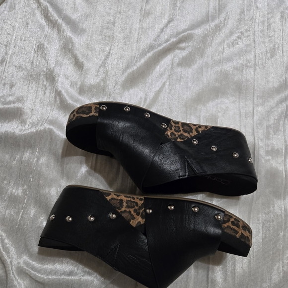 Corkys Black Leopard Platform Sandals Size 8 NWOB - Picture 6 of 9